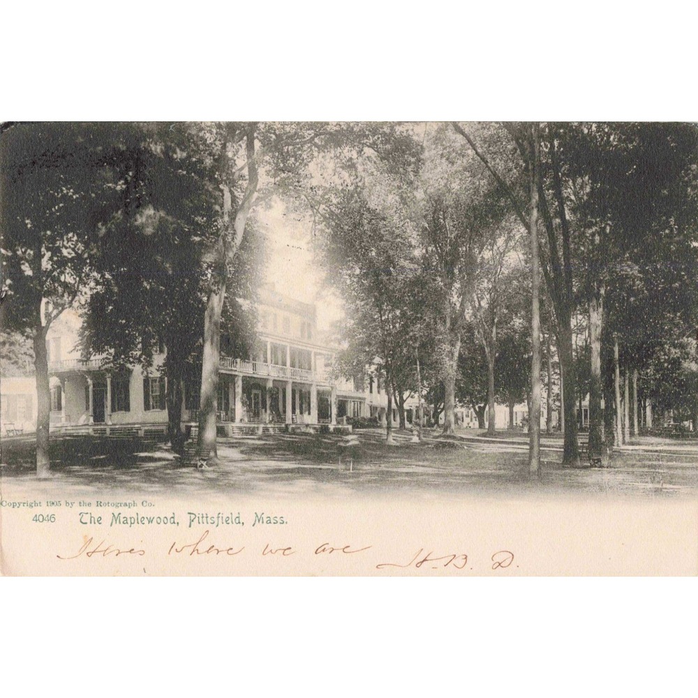 Antique 1905 Maplewood Pittsfield MA Postcard Rotograph Co Franklin